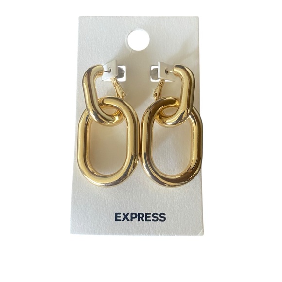 Express Jewelry - Express Gold Link Earrings NWT